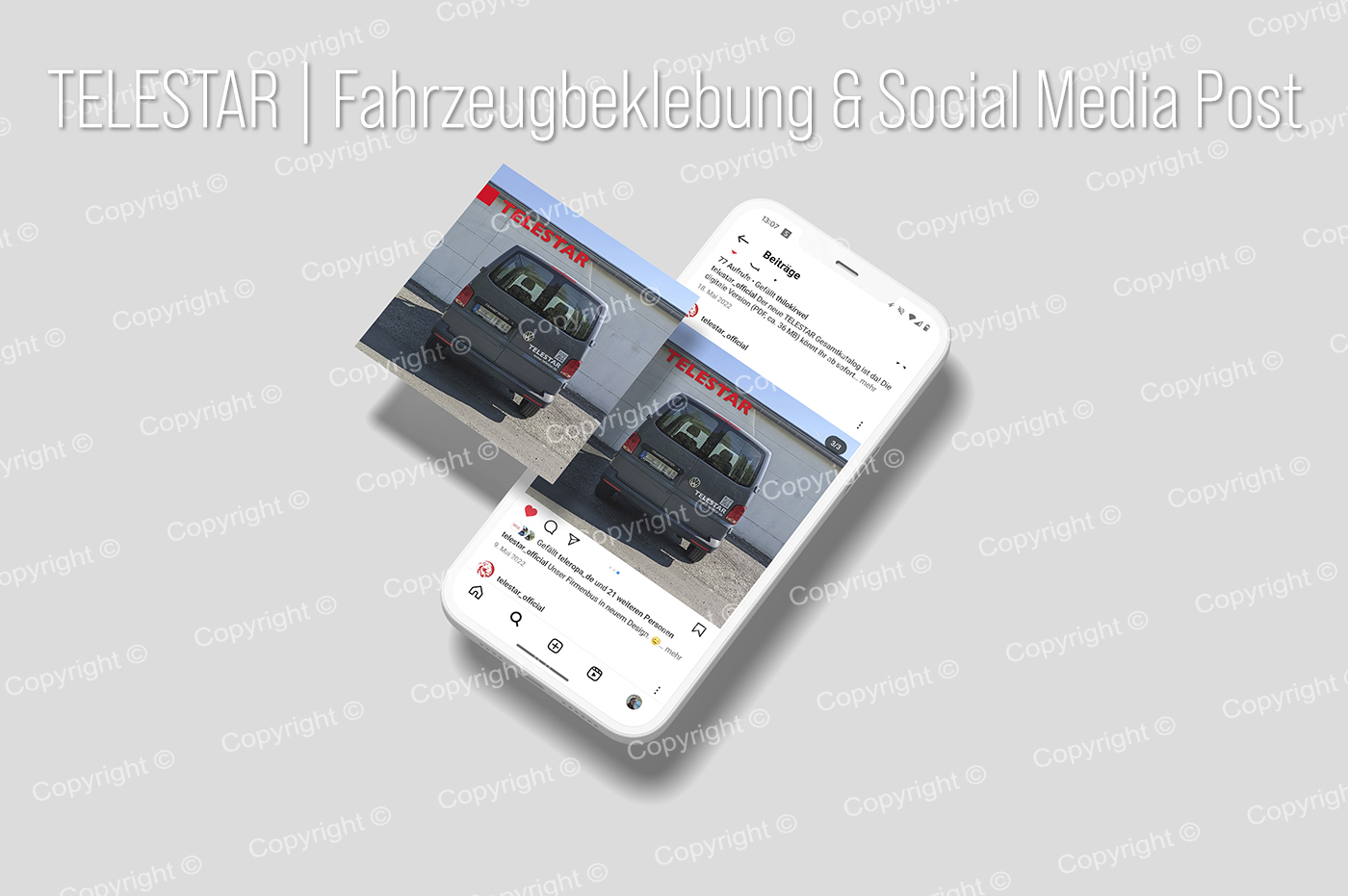 TELESTAR - Fahrzeugbeklebung und Social Media Post