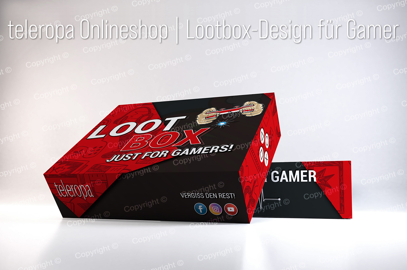 teleropa Onlineshop - Eigener Entwurf für eine riesige Gaming-Lootbox