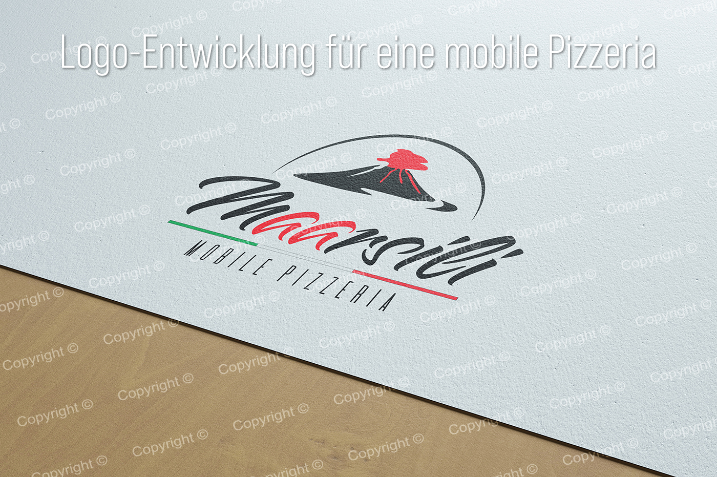 Logo-Entwicklung für eine mobile Pizzeria