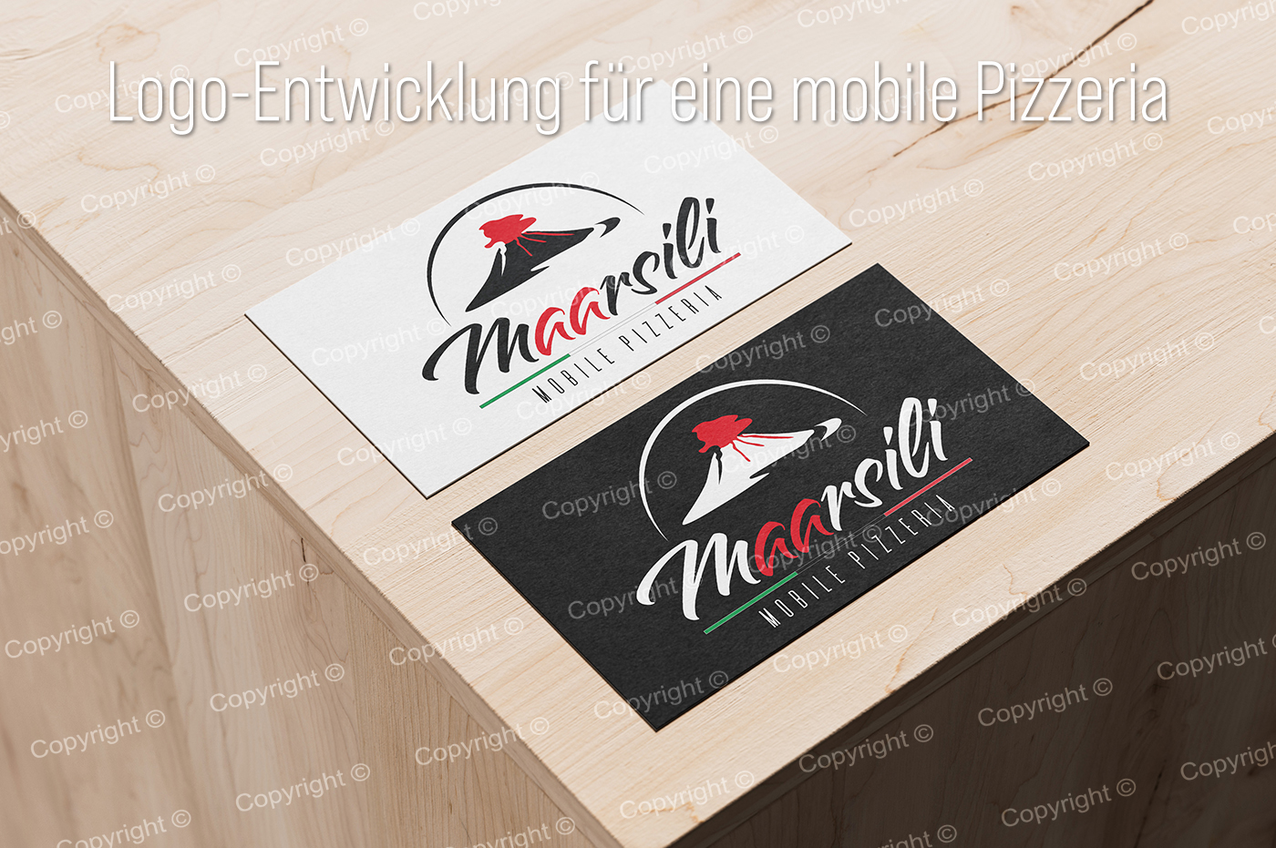 Logo-Entwicklung für eine mobile Pizzeria