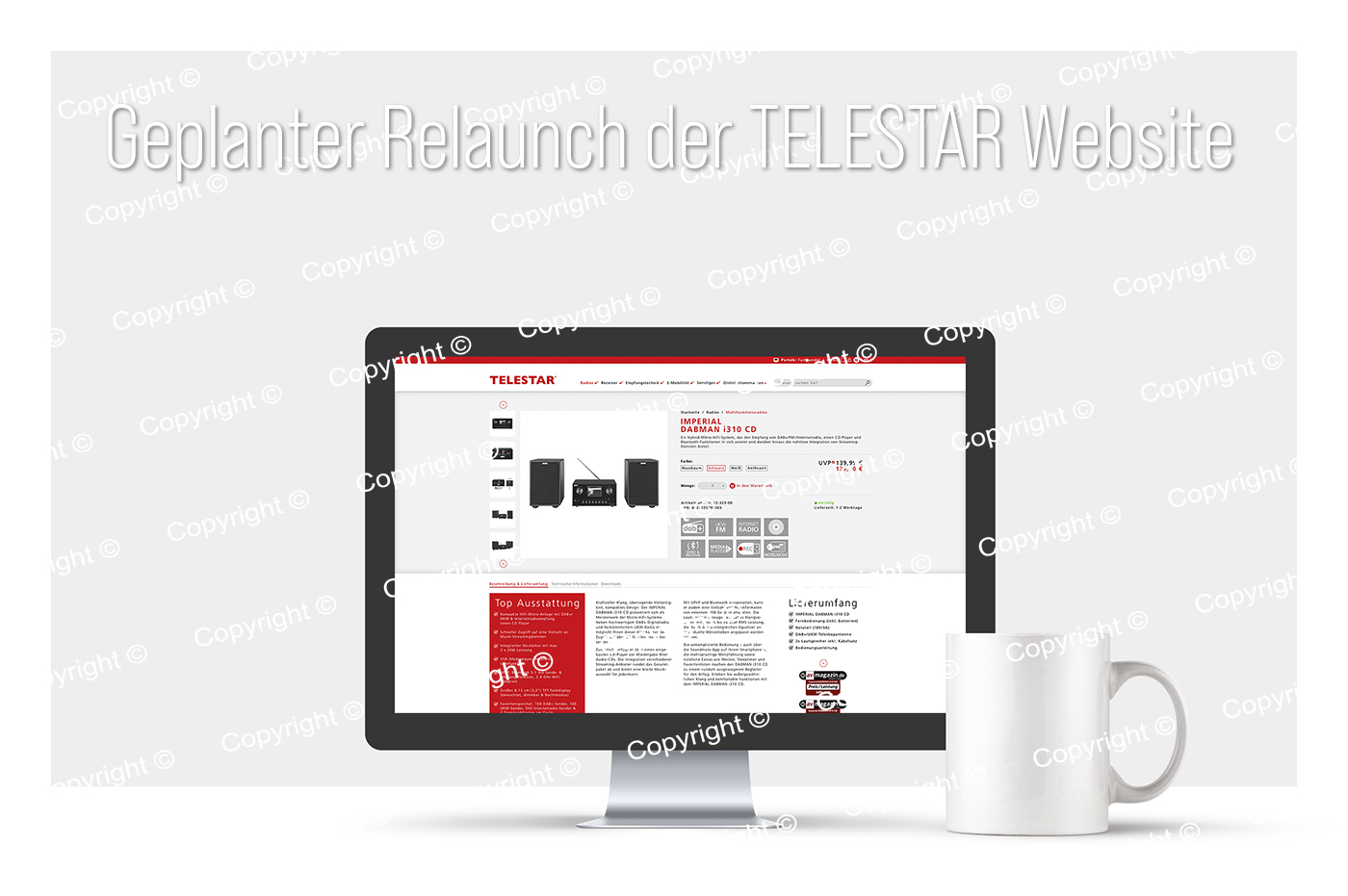 TELESTAR - Geplanter Relaunch für die Firmen-Website